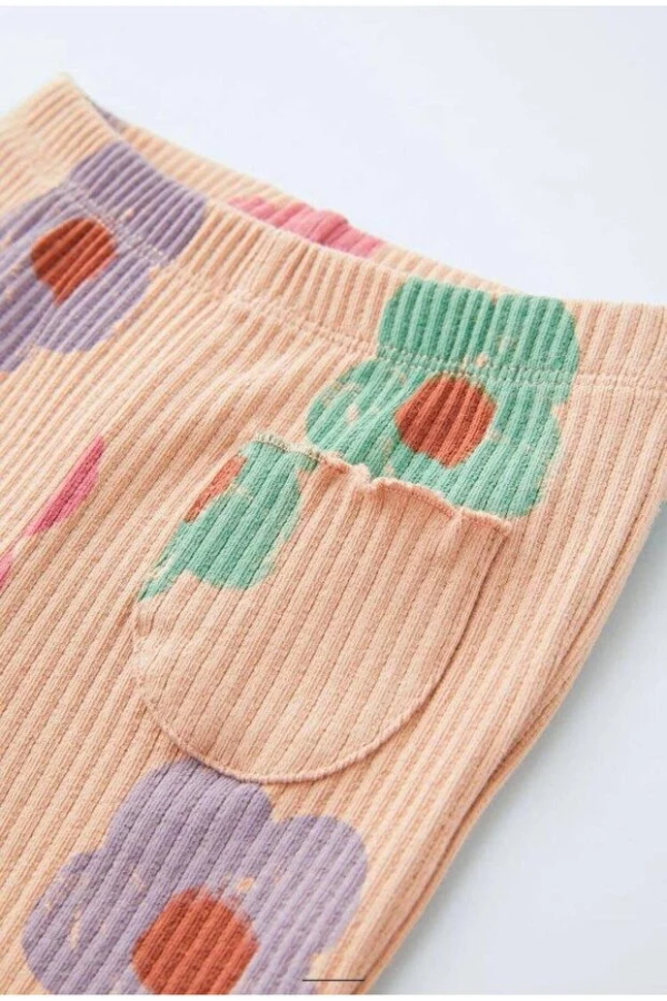 Çiçek Baskılı Sweatshirt Tayt Takım - Görsel 5