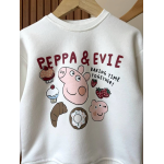 Peppa Baskılı Sweatshirt Tayt Takım - Görsel 3