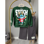 Stitch Sırt Baskılı Kız Çocuk Sweatshirt Eşofman Takımı - Görsel 2