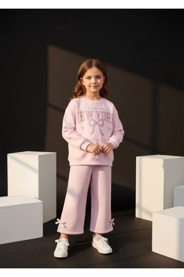 New York Kız Çocuk Sweatshirt Eşofman Takım