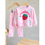 Strawberry Punch İşlemeli Taytlı Takım - Görsel 2
