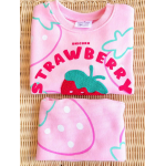 Strawberry Punch İşlemeli Taytlı Takım - Görsel 4