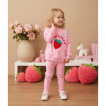 Strawberry Punch İşlemeli Taytlı Takım