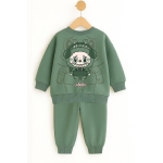 Labubu Baskılı Unisex Yeşil Takım - Görsel 3