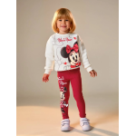 Minnie Mouse Baskılı Fiyonklu Taytlı Takım