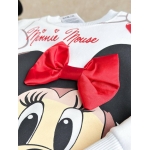Minnie Mouse Baskılı Fiyonklu Taytlı Takım - Görsel 4