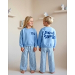 Sweatshirt Dokuma Mavi Pantolon Takım